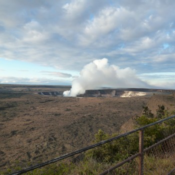 Near the Kilauea Caldera on the island of Hawaii