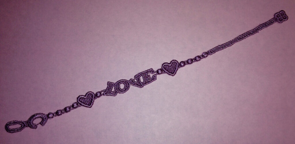 purple Love bracelet as a daily reminder we are LOVED